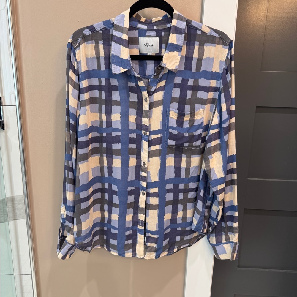 Rails button up blouse
